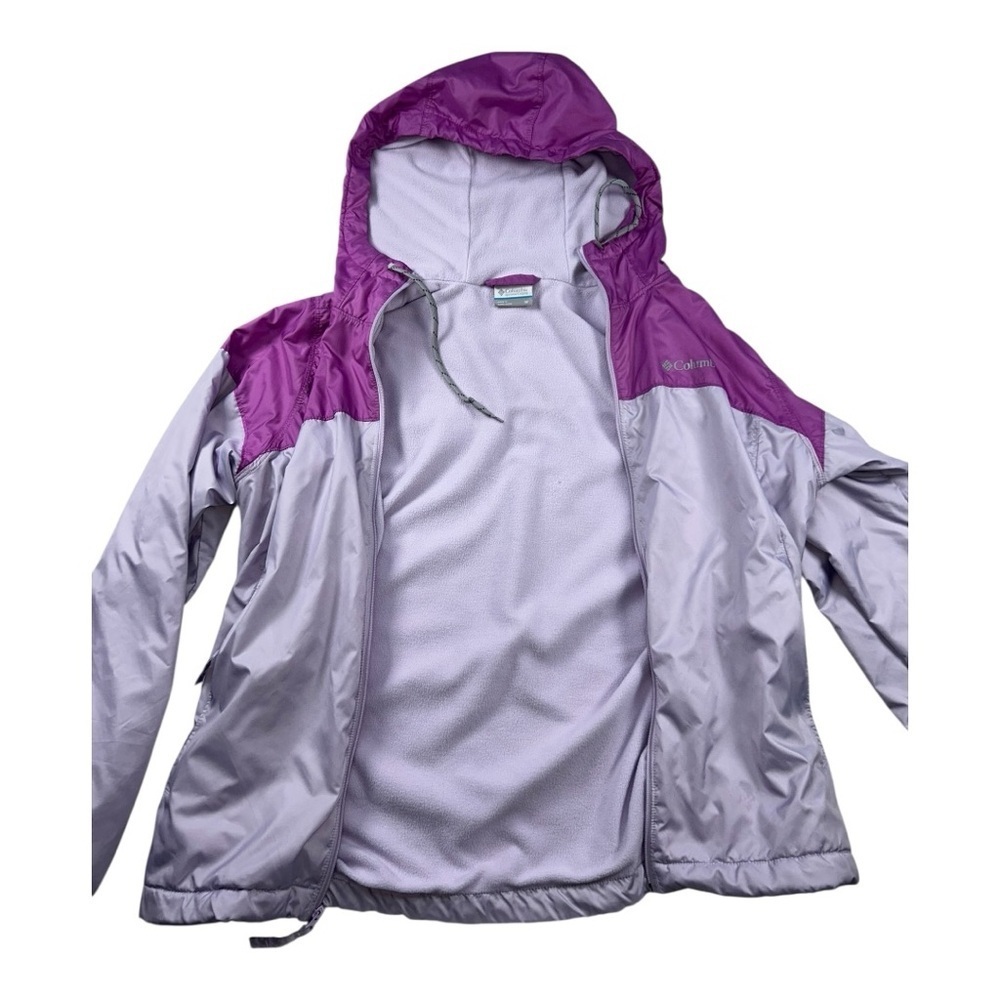 Columbia windbreaker hoodie fleece lined Sz M Women's Lavender Lilac Ski - Picture 7 of 16